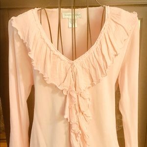 - Newport News, Light Pink Ruffles Blouse S